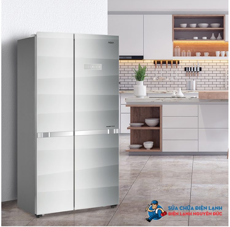 Tủ lạnh SBS Aqua Inverter 518 lít AQR-IG585AS(SG)