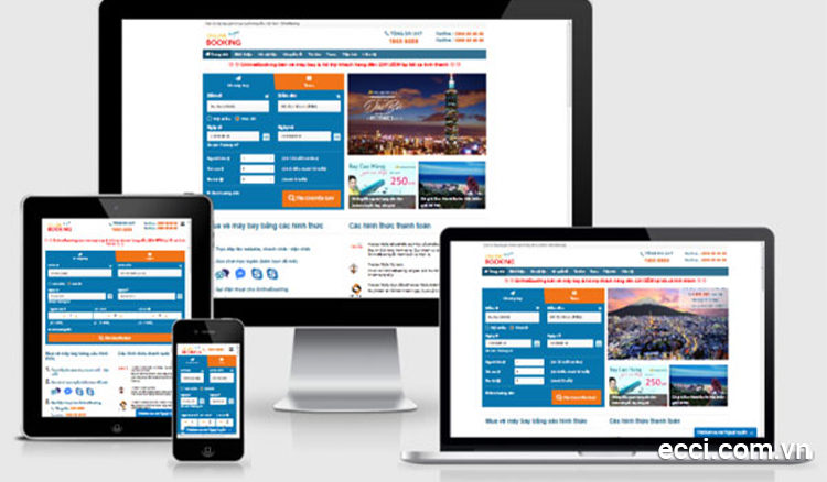 thiết kế website bán vé máy bay 1
