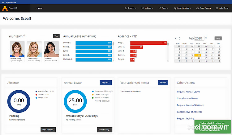Phần mềm CloudHR giúp quản lý nhân sự, đào tạo ứng viên, giám sát lương thưởng