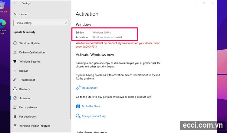 Cách kiểm tra Key Windows 10 hiện tại