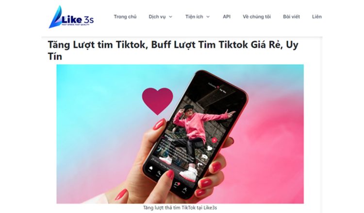 Những ưu điểm khi sử dụng dịch vụ hack tim tik tok tại Like3s